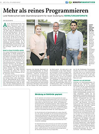Berufsperspektiven - Berich aus der Neuen Presse vom 23. August 2017