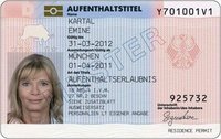 Muster des elektronischen Aufenthaltstitels