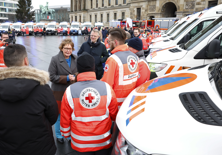 Übergabe der Zivilschutzfahrzeuge